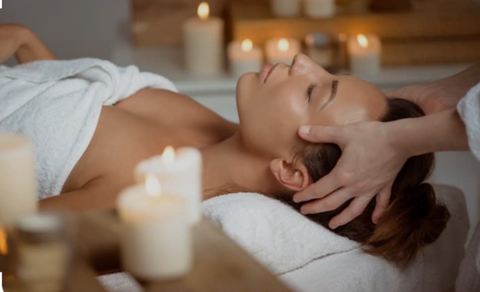 Relaxing spa environment